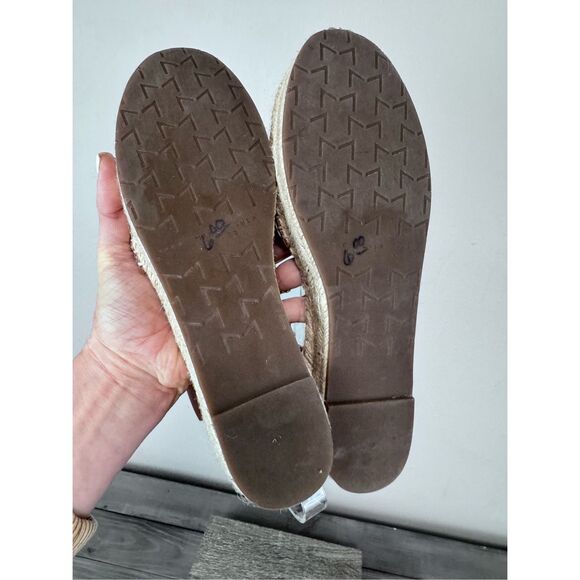 MARC FISHER‎ Vienna espadrille Leather Tan sandals Size 8.5 - Picture 9 of 10